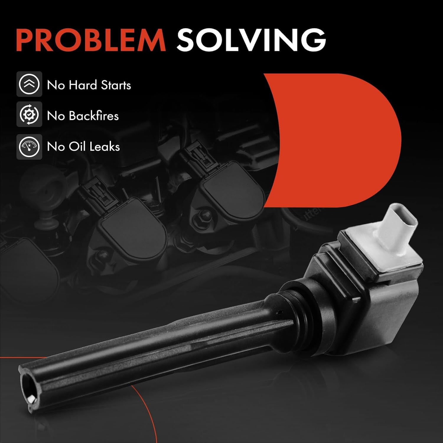 A-Premium Ignition Coil Pack Compatible with Ford Expedition 2018-2019 F-150 GT 2017-2019 Lincoln Navigator 2018-2019 V6 3.5L 6-PC