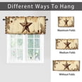thumbnail image 6 of Western Texas Star Rod Pocket Thermal Insulated Curtain Valance Vintage Plaid Farmhouse Flowers Window Treatment Valance Curtains for Bathroom 54 by 18 in, 1 Panel, 6 of 6