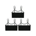 thumbnail image 3 of Aislor Kids Girls 3Pcs Sports Tank Tops Spaghetti Straps Seamless Crop Top Bralettes Athletic Black M, 3 of 5