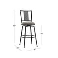 thumbnail image 4 of Hillsdale Furniture Queensridge Metal Swivel Bar Height Stool, Black with Silver, 4 of 13