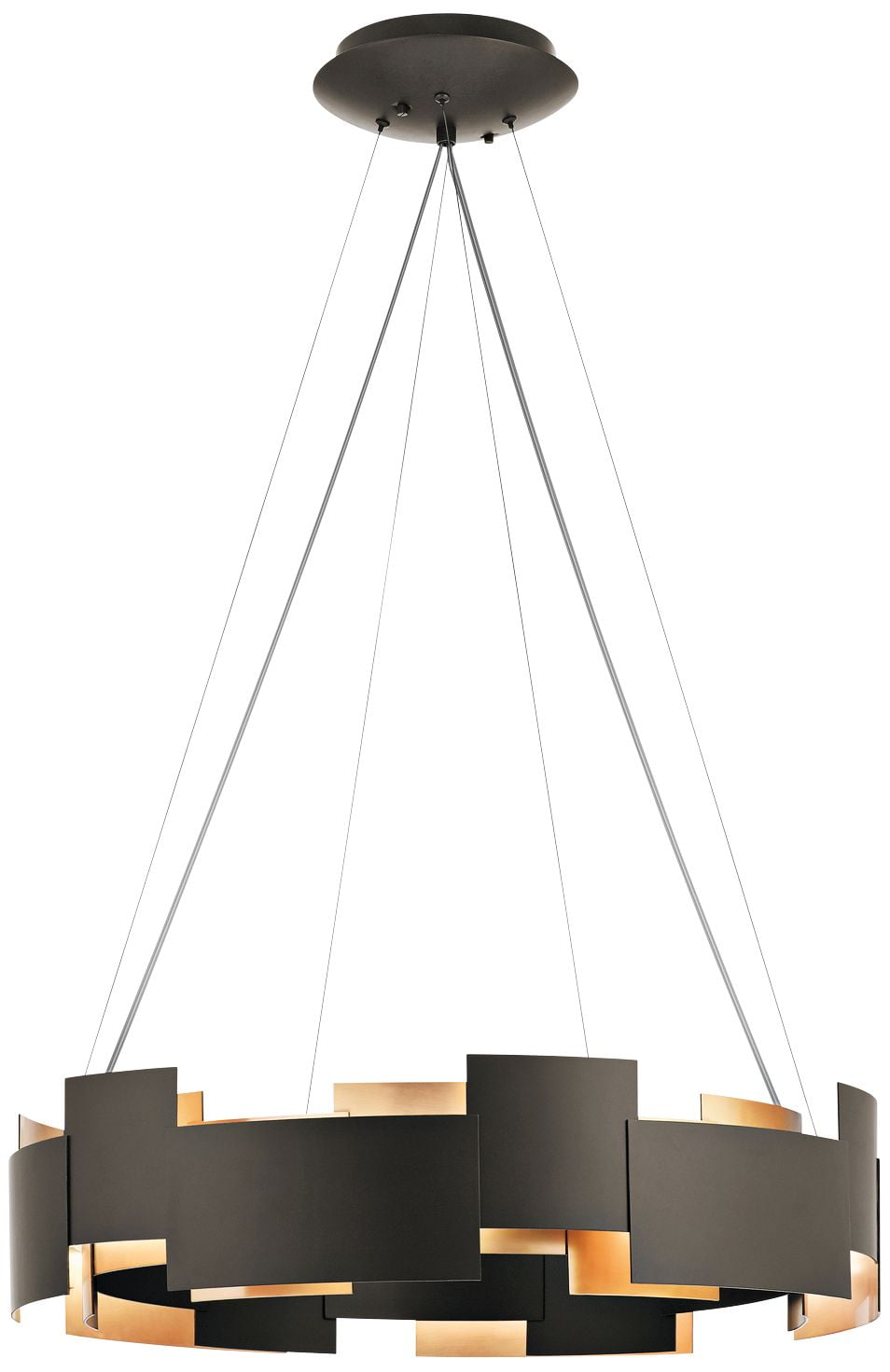 Wide LED Olde Bronze 2-Light Pendant 
