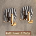 thumbnail image 1 of Djiypn Adhesive Hooks Heavy Duty 15lb(Max) Wall Hooks, 2 Pack Self Adhesive Plastic Towel Rack for Coat Robe, Waterproof Oilproof Rustproof for Bathroom Shower Kitchen Office, 1 of 7