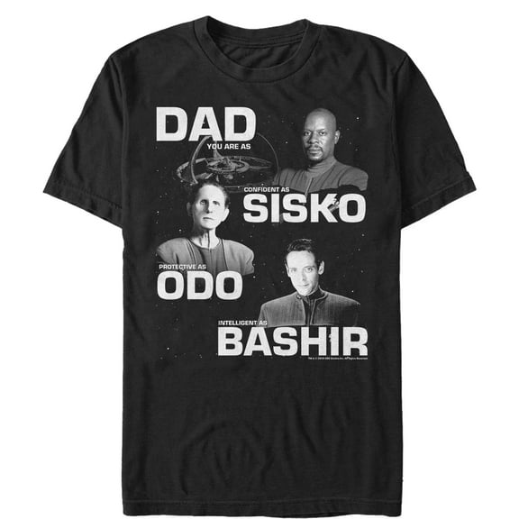 Men's Star Trek: Deep Space Nine Father's Day Traits Graphic Tee Black 3X Large