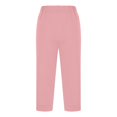 thumbnail image 5 of Audhol Capri Pants for Women, Pants for Women Elastic Waisted Summer Yoga Work Cropped Trousers with Pockets Womens Yoga Pants Pink L, 5 of 7