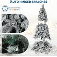 thumbnail image 4 of Lumiparty 6 ft Prelit Snow Flocked Spruce Artificial Christmas Tree with Incandescent Warm White Lights & Foldable Stand, Snow Prelighted Xmas Tree Festive Ornamentation, 4 of 7