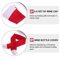 thumbnail image 2 of HINTRMENT 6Set Hat Shape Scarf Shape Bottle Cover Classic Style Holiday Celebration Dining Table Decor And Accessories, 2 of 4