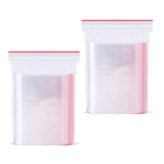 IBASETOY 200pcs Clear Resealable Plastic Bags for Jewelry Earring Storage Waterproof Reusable PE Material Transparent