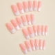 thumbnail image 2 of 24 Uds. De punta francesa blanca para uñas, uñas postizas largas de ataúd, diseños de brillo de diamantes de imitación blancos, uñas artificiales de cobertura completa, 2 of 5