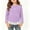 Purple, variant on NEBWOAK Girls Drop Shoulder Long Sleeve Top Casual Stretchy Rib Knit Bow Pullover Shirt with Ruffle Lace Hem,Size 3-4T