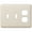 Light Almond, variant on Amerelle 935TTDW Devon Wallplate, 2 Toggle / 1 Duplex, Steel, White, 1-Pack