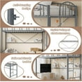 thumbnail image 2 of Twin Loft Bed, Heavy Duty Metal Frame with Guardrails & Ladder, 2 of 7
