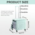 thumbnail image 2 of Folding Rolling Crate Cart, 110-200lbs Capacity, 2 Climbing + 2 Omni Wheels for Stair & Flat Floor, 2 of 9