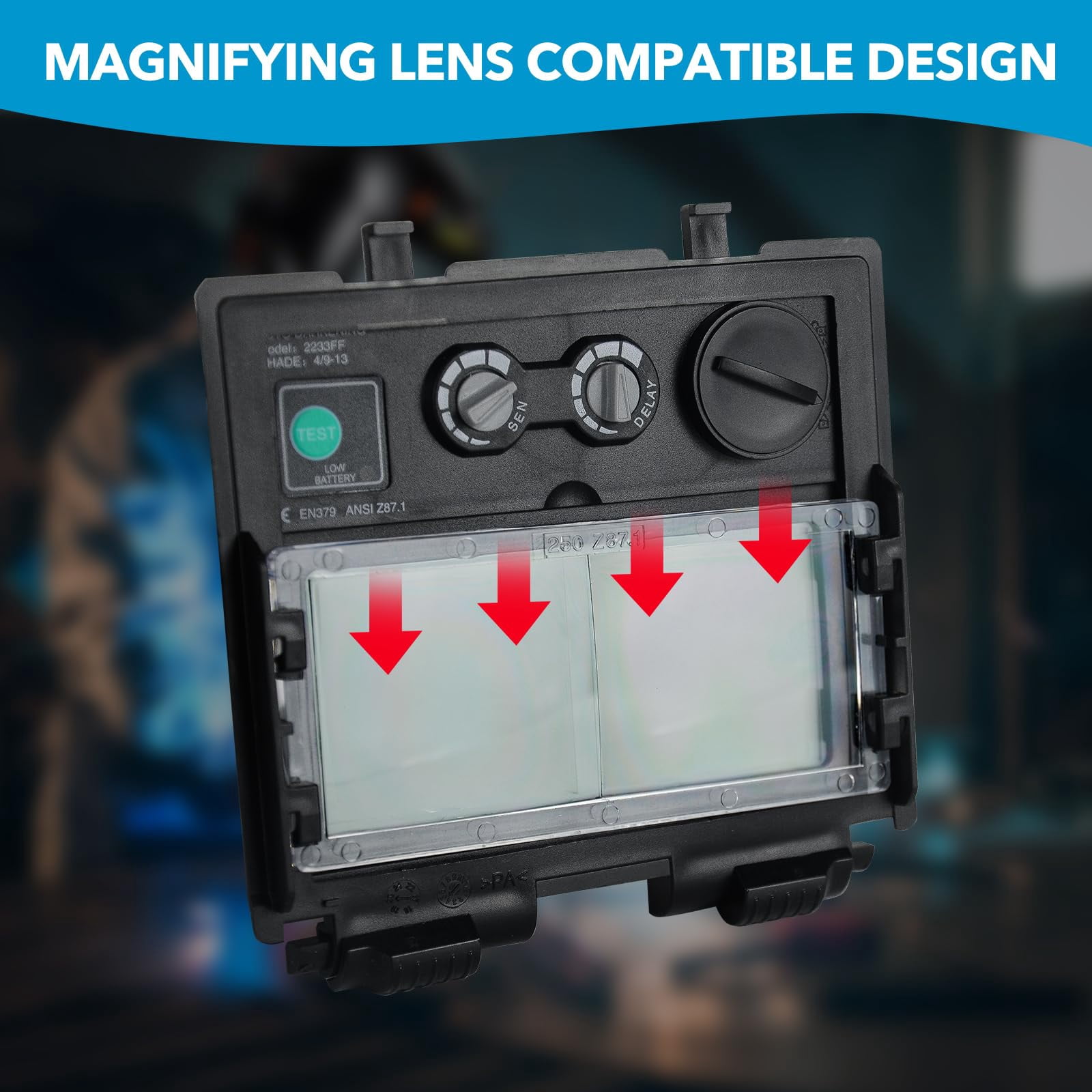 3/Pack Welding Helmet Magnifying Lens 2.0/2.5/3.0 Diopter Eye-Protecting Welder Accessories Magnifier Cheater Lens (2.5 Diopter)