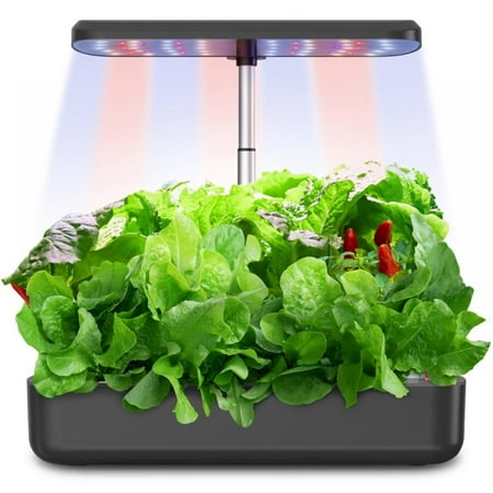 

10 Pods Hydroponics Growing System Large Indoor Herb Garden with LED Light Up to 18 Height Adjustable Hydroponics Gardening System for Home Kitchen