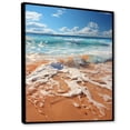 thumbnail image 2 of Designart "Sunlit Coastline Beach Photo VII" Nautical & Beach Floater Framed Wall Art Print, 2 of 7