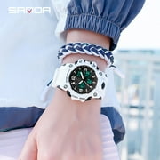 SANDA Fashion Sports Women's Watches Multifunction Waterproof Watch Analog Digital Wristwatch Casual Clock Relogio Feminino 942
