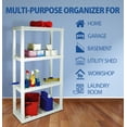 thumbnail image 4 of Oskar 4-Tier Storage Shelf, Holds 400 lbs (180 kg), Easy Assembly, White, 4 of 8