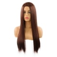 thumbnail image 3 of Peluca Sintética De 24 "Para Mujer, Peluca Negra De Pelo Liso De Longitud Media, Peluca De Cosplay Para Fiestas Y Citas Advancent CE007449-02, 3 of 5