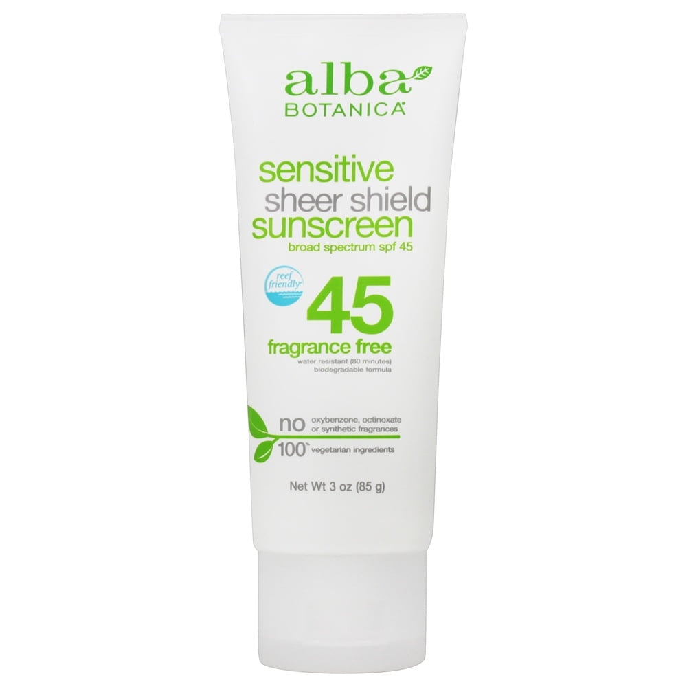 alba botanica sensitive sheer shield sunscreen