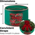thumbnail image 3 of Multiple Wreath Storage Container Garland Bag 20-24 Inch Soft Wreaths Green, 3 of 7