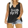 thumbnail image 3 of BiZtdJrK Womens Print Tank Tops Mother's Day Graphic Sleeveless Blouse Loose Fit V Neck Basic Tanks Black M, 3 of 5
