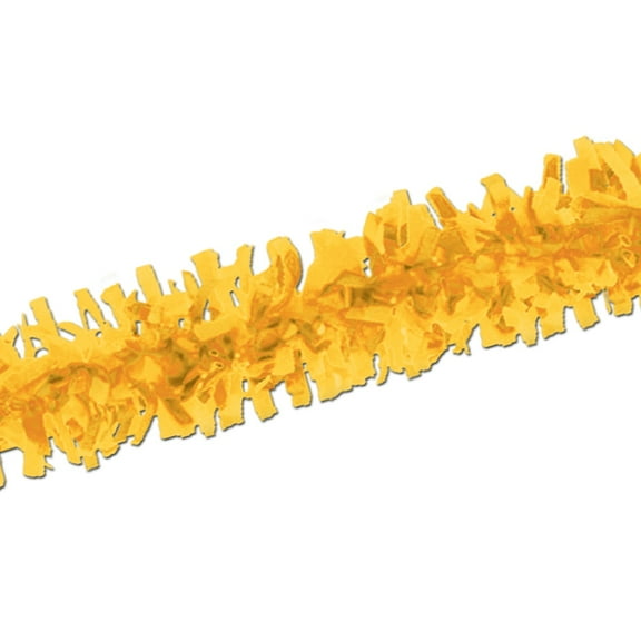 Beistle Club Pack of 12 Packaged Bright Yellow Festive Tissue Festooning Decorations 25'