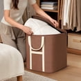 thumbnail image 7 of Leodye 1PCS Foldable Large Capacity Zipper Storage Bag with Reinforced Handles, Quilt and Blanket Organizer for Bedroom, Moving and Travel Use -12.60 × 17.72 × 9.84 in, 7 of 7