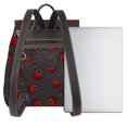 thumbnail image 3 of Ratiio Red Ladybugs On Dark Background Pattern Womens Backpack Purse Leather Backpack Purse for Women Travel Fashion Backpack Designer Ladies Shoulder Bags, 3 of 4