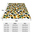Zufioo Cute Cow Print Sunflower C Fleece Blanket Queen Size,Plush Bed