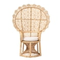 thumbnail image 2 of bali & pari Hecate Modern Bohemian Natural Brown Rattan Peacock Chair, 2 of 6