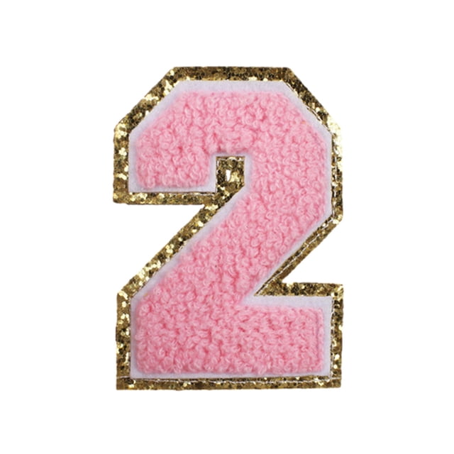 WHEANG Computer Embroidery Towel Embroidery Pink 0-9 Number Embroidery Stickers Clothing Accessories Clothing and Hat Accessories Patch Cloth Stickers One Size Multi-Color