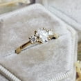 thumbnail image 2 of SOLITAIRE JEWELS 2.00Ct - Oval Cut Moissanite Diamond Floral Wedding Trilogy Ring 14K Rose Gold, 2 of 5