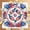 Color 3, variant on Mahjong Mat 31.5" x 31.5" Asian Pagoda Garden Floral Landscape Geometric Frame Non-Slip Noise Reduction American Mahjong Tiles Table Cover for Dominoes Poker Card Board Games Gift