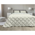 thumbnail image 1 of Dandelions Comforter & Sham Bedding Set, Floral Composition with Blowball Abstract Spring Season Illustration, 3 pcs Duvet Set Microfiber Filling Quilt, 5 Sizes, Beige Taupe Fern Green, by Ambesonne, 1 of 4