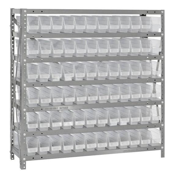 Quantum Storage Systems Shelving Unit, Solid in Carbon Steel Material, Galvanized Color