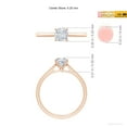 thumbnail image 5 of ANGARA Natural Cushion Diamond Engagement Ring in 14K Rose Gold for Women (Size-5.25mm| Color-G| Clarity-VS2) | April Birthstone, Birthday, Anniversary, Jewelry Gift for Women | Natural Diamond Ring, 5 of 9