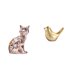 thumbnail image 1 of Escultura de gato dorado, pájaro, figura decorativa de animal, arte moderno, adorno artesanal para chimenea, escritorio, oficina, repisa, sala de esta, 1 of 8