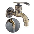thumbnail image 3 of Grifo para vadora de aleación de Zinc con de fregadero G1/2-grifo de agua de un mango para de jardín - De bronce Sunnimix grifo de lavadora, 3 of 8