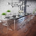 thumbnail image 4 of LeisureMod Lawrence Modern Transparent Acrylic Folding Chair with Metal Frame Set of 4 (Clear), 4 of 10
