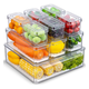 thumbnail image 1 of Organizador Refrigerador Cocina Set 10 Contenedores Con Tapa Xtellar transparente, 1 of 3