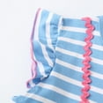 thumbnail image 6 of SXIMEE 2-7Y Toddler Girls Summer Dress Cotton Casual Stripes Unicorn Flutter Sleeve Dresses Girls Sundress, 6 of 7