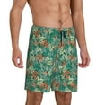 thumbnail image 2 of Honeii Autumn Maple Leaves 1 Print Men's Pajama Sleepwear Shorts - a comfy pajama bottom and lounge short for Relaxed Home Wear-Medium, 2 of 6