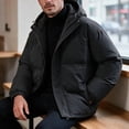 thumbnail image 7 of COSFO Black Men's Puffer Jackets Winter Hooded Quilted Coat Zip Up Warm Heavyweight Outerwear Jackets, 7 of 7
