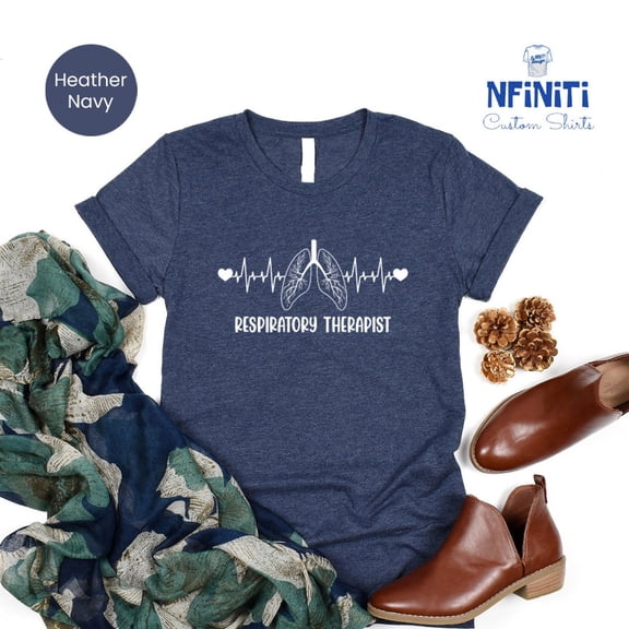 Respiratory Therapist Shirt: Heartbeat Lung Tee All Size S-5Xl