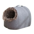 thumbnail image 2 of Transpirable Cat House Nest Dog Bed Kennel lavable para interior al aire libre invierno cálido Gris jinwen casa del gato, 2 of 3