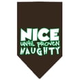 thumbnail image 6 of Christmas Pet and Dog Bandana Screen Printed, "Nice Until Proven Naughty", 6 of 10