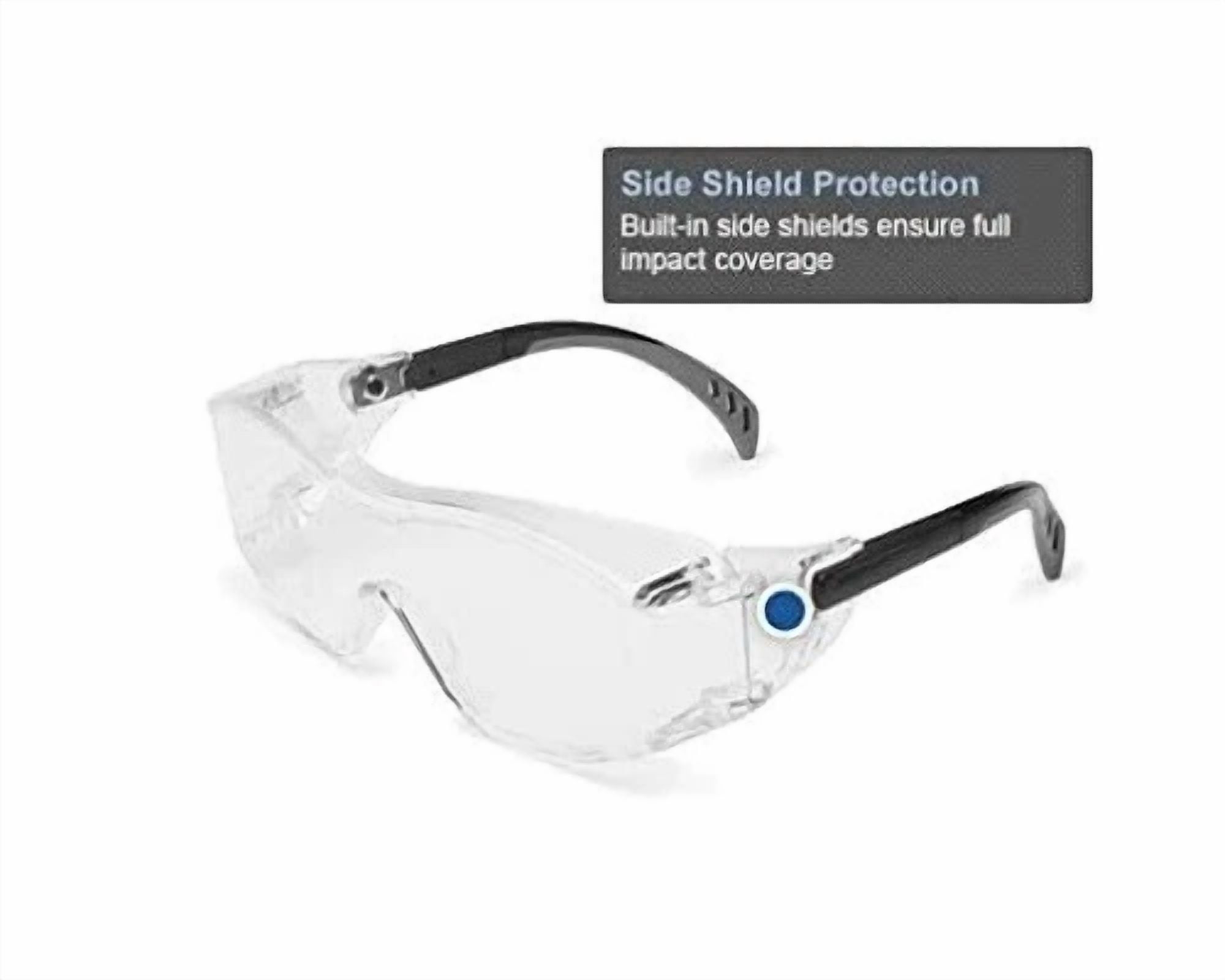 CIRCLE- Clear Safety Goggles Glasses Work Lab Outdoor Eye Protection Us Cover2 3/Pair