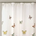 thumbnail image 2 of Lush Decor Flutter Butterfly Kids Nature Shower Curtain, 72x72, Pink, Single, 2 of 9