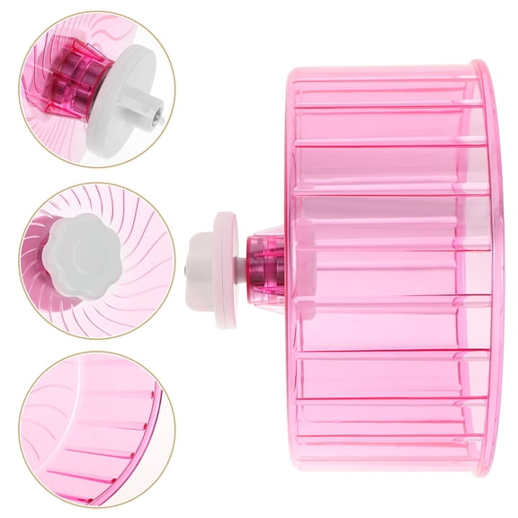 UPOUART Hamster Supplies Silent Wheel Rosy Plastic 1Set