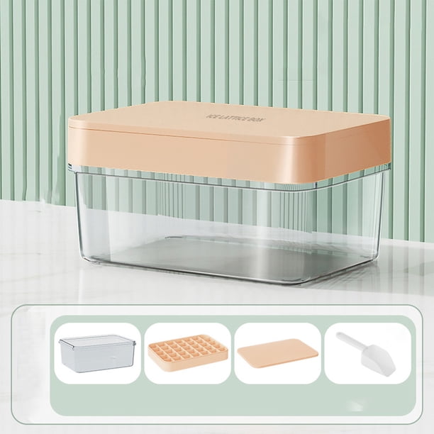 Multifunctional Ice Compartment,Ice Block Tray With Lid, 35-Ice Blocks Trays,Large Capacity Easy To Press The Ice,Suitable For Freezers